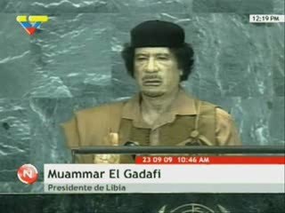 Presidente Libia Muammar ElGadafi en ONU