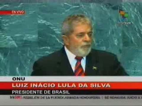 El presidente brasilero Luis Inacio Lula Da Silva en la ONU