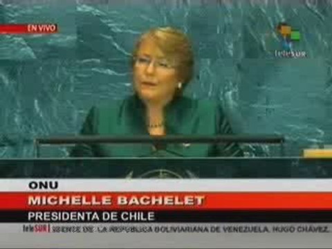 Presidenta Chilena Michelle Bachelet en la ONU