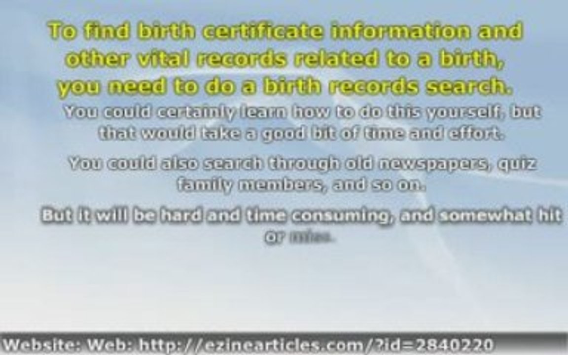 The Best Way to Search Birth Records