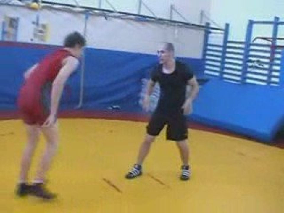 wrestling sparring