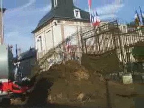 Beauvais 25/9/2009:action des agriculteurs à la préfecture