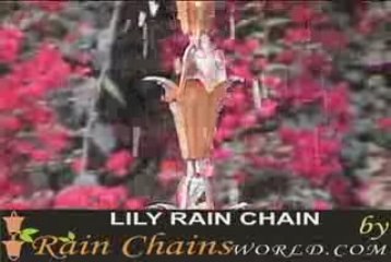 Copper Lily Rain Chain