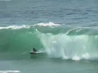 Bodyboarding sur le spot The Wedge