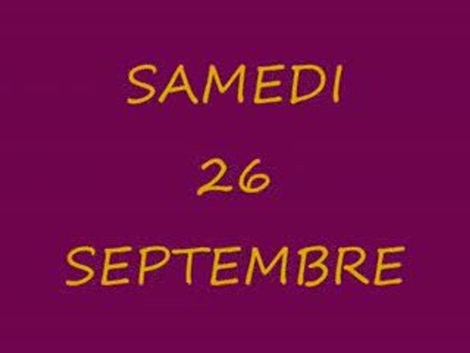Sam 26 Sept