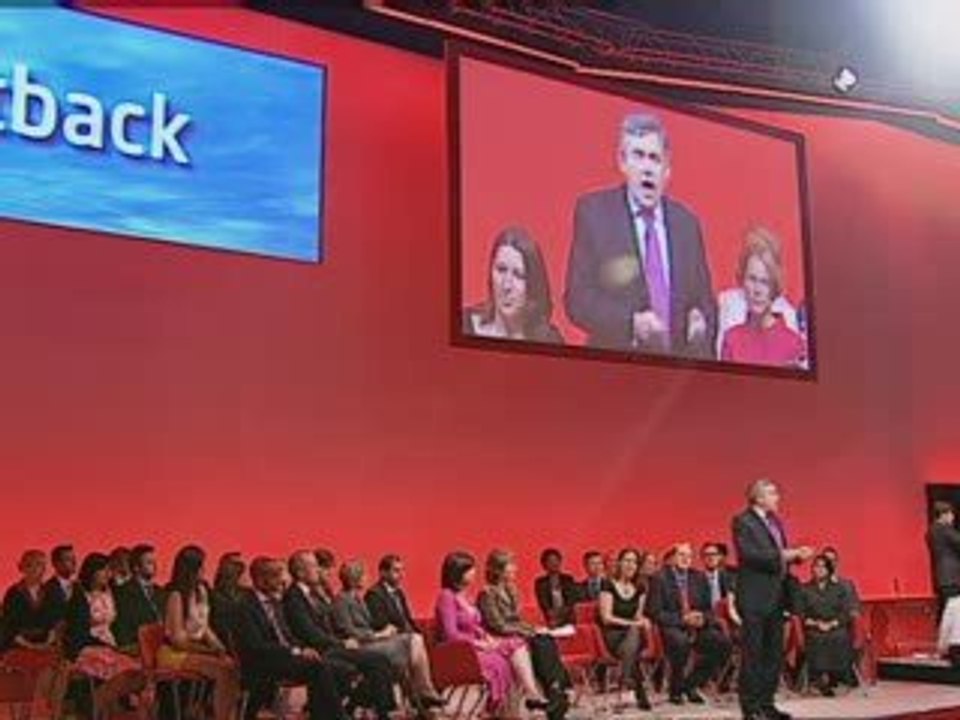Gordon Brown delivers rally cry at Labour Conference