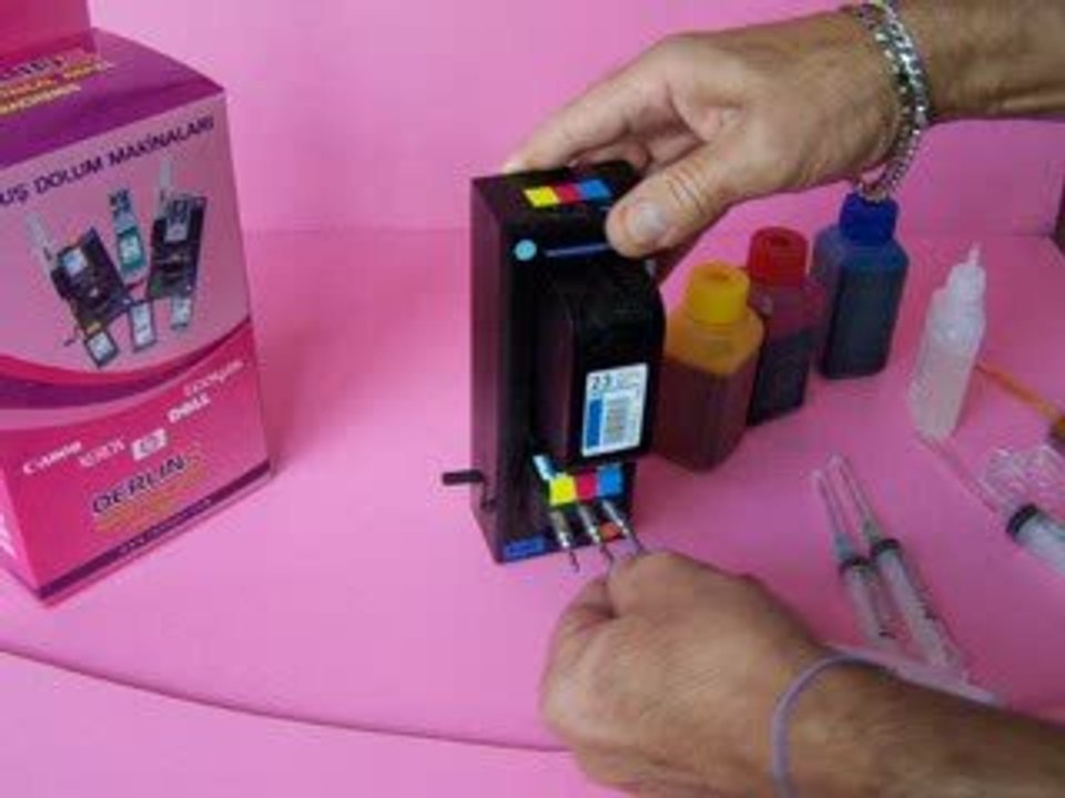 Inkjet Cartridge Hp 78 Derlin Refill and Vacuum Dailymotion Video