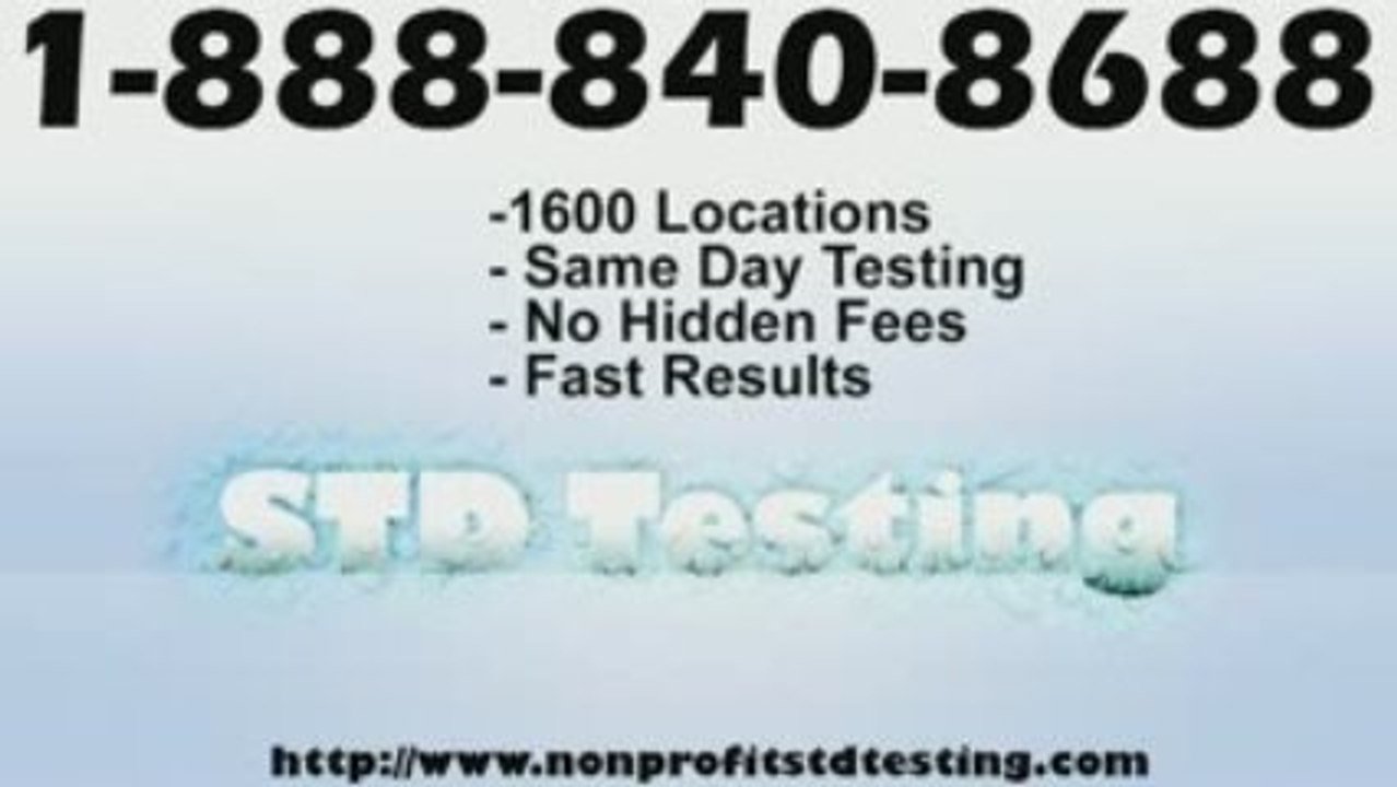 Local STD Testing | Call 1-888-840-8688