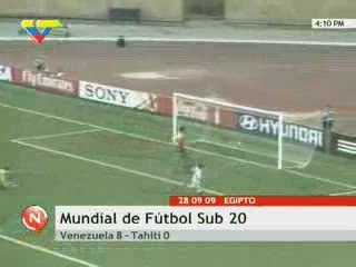 Venezuela vence 8-0 a Tahití y pasa a octavos de final