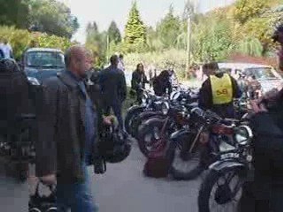 Sortie Terrot au Ballon d'Alsace, les motos au départ