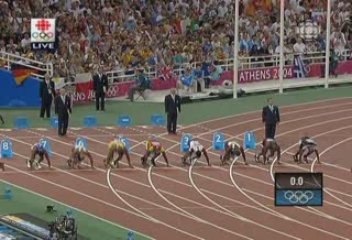 2004 Athens OG - Men 100m final