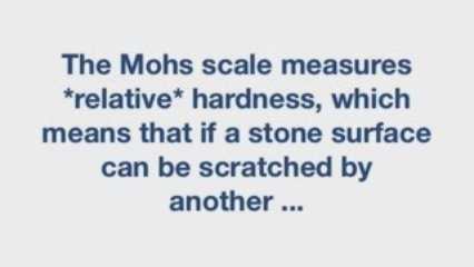 Mohs Scale for stone tiles and surfaces
