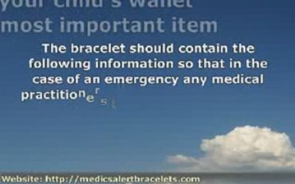 Kids Medical Bracelets for Food Allergies