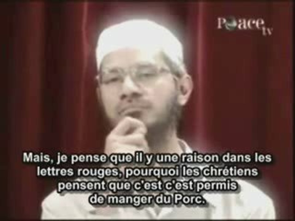 Zakir Naik: Débat sur L'interdiction du Porc dans la Bible