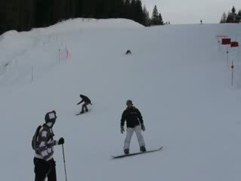 Les premières descentes en snow