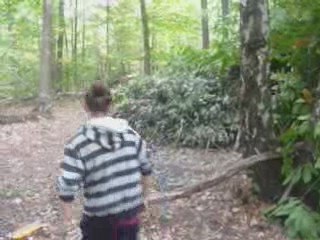 Enorme cabane dans la foret