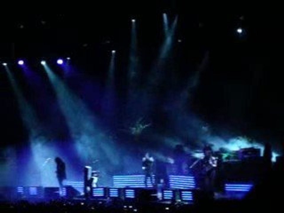 Arrivée de The Killers sur scène