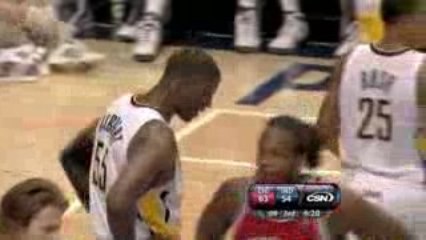 Taj Gibson Block at roy Hibbert