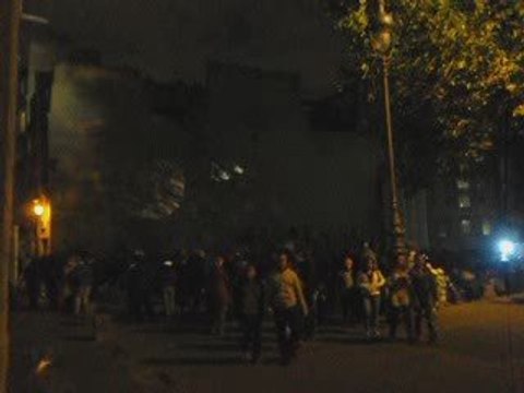 Promenade poétique lors de la nuit blanche à PARIS.2009.