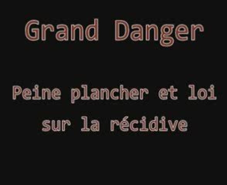 LLP Loi sur les peines planchées