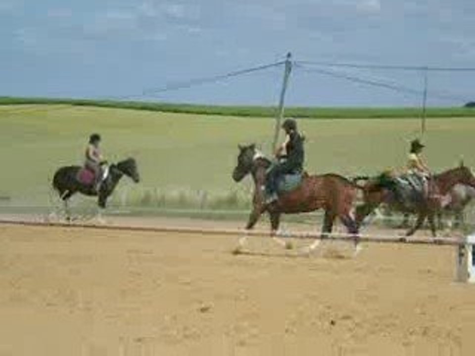 échauffements et entrainement pour le concours de dressage