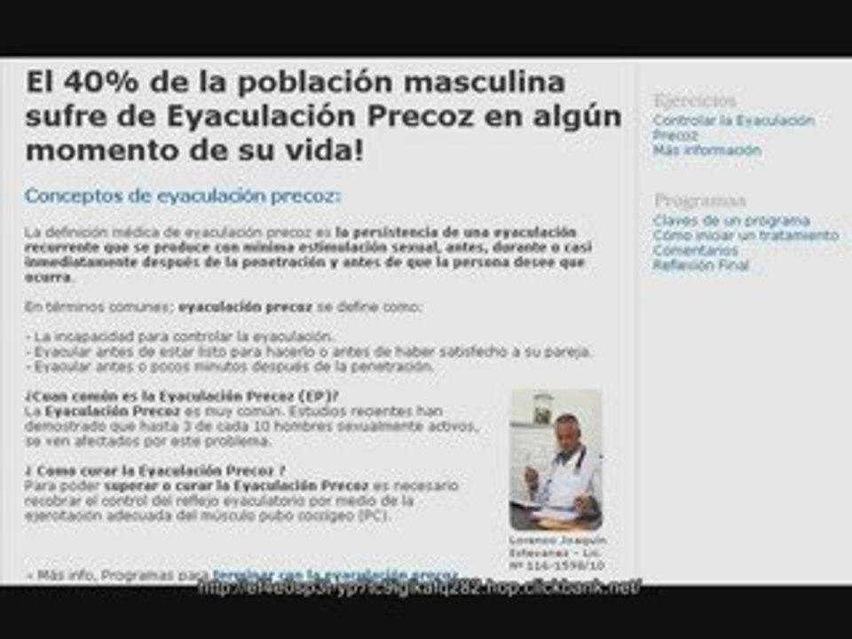 TRATAMIENTO CONTRA LA EYACULACION PRECOZ!!