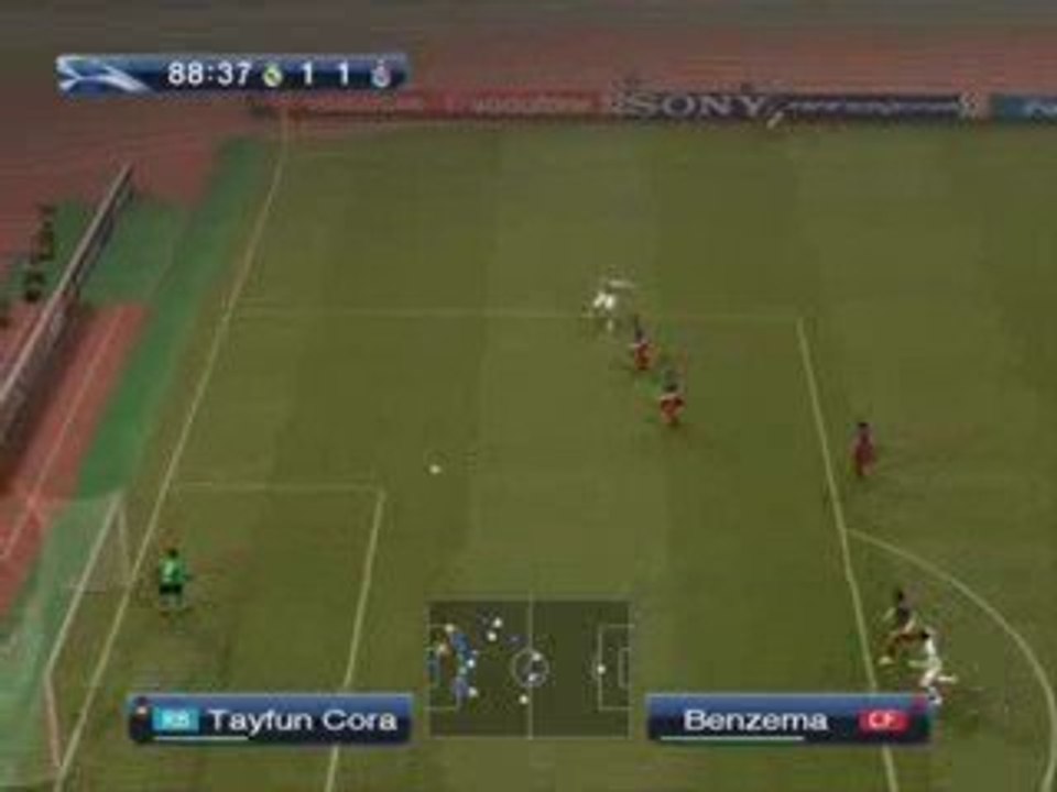 PES 2009 in the last match Real Madrid - Trabzonspor