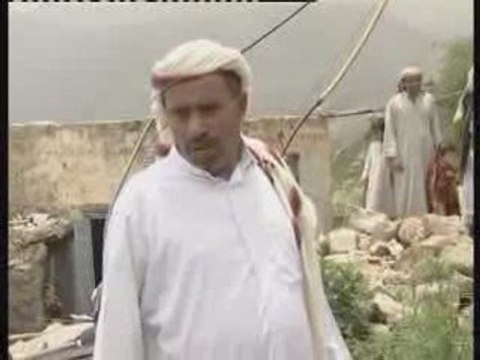 منزل لمواطنين خربة الارهابيون الحوثيين في صعدة