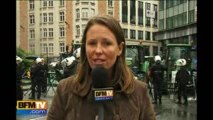 Manifestation des producteurs laitiers à Bruxelles