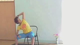 Chair Yoga Series: Side Waist Stretch 6 of 9