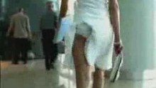 Skirt caught in panties - funny Tampax ad