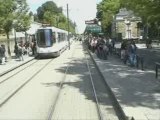 Vue depuis la cabine de conduite du Tramway