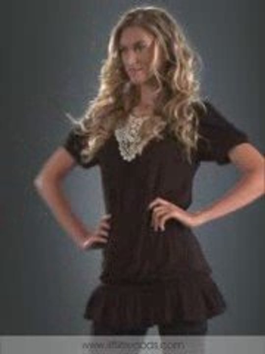 South - Crochet insert jersey top