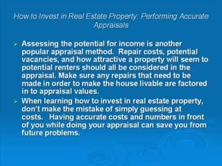 Property Apprasials How to Invest in Real Estate