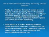 How To Invest In Real Estate Property -Appraising Accurately