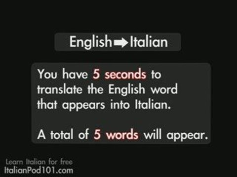 Learn Italian - Italian Video Vocabulary Newbie lesson #7