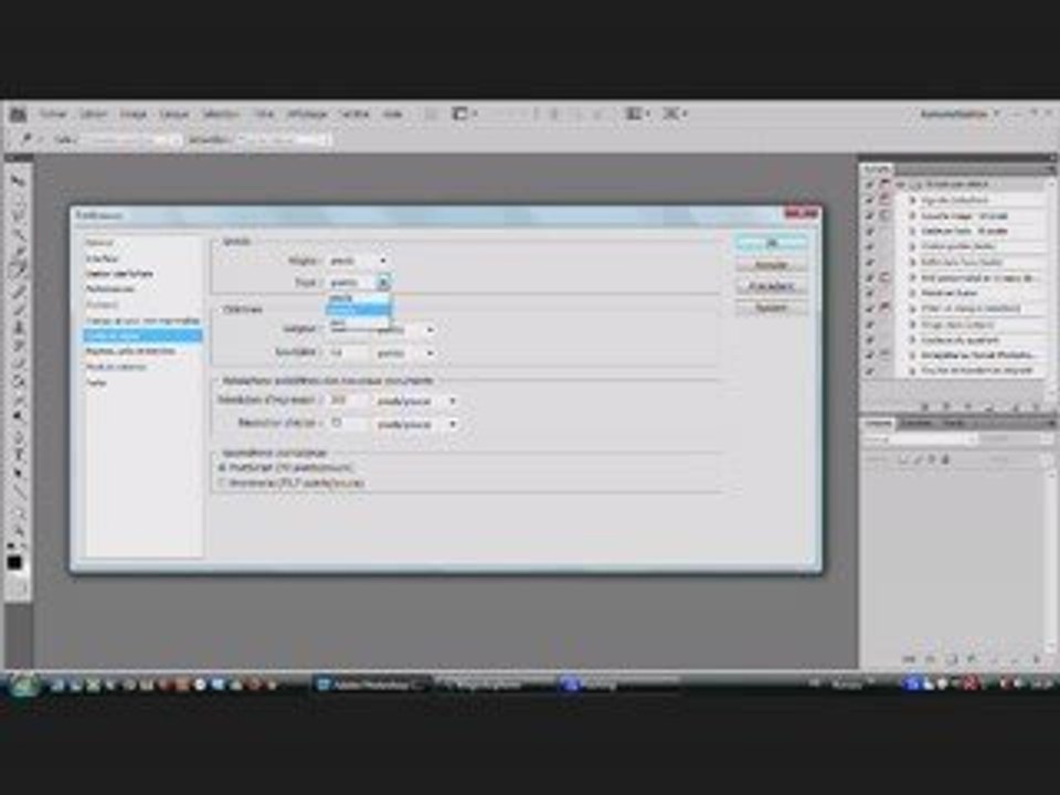 Photoshop tuto les reglages ....