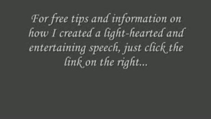 Groom Wedding Speech Tips