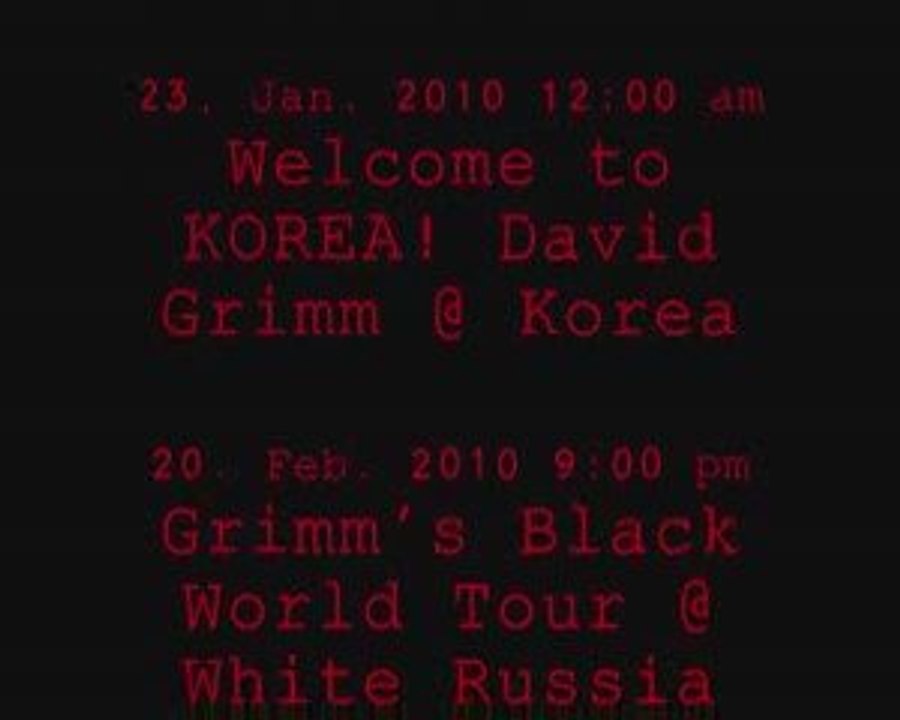 he Suicide King David Grimm Black World Tour 2010 PROMO!