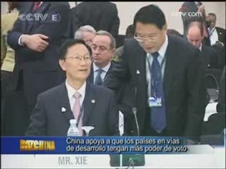 China apoya países vías desarrollo tengan más poder de voto