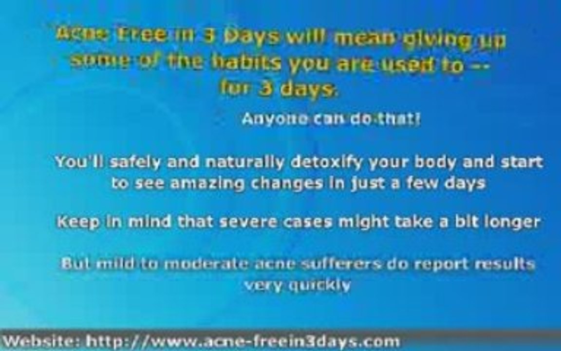 Acne Free in 3 Days Method - Clear Your Skin Using Kitchen I