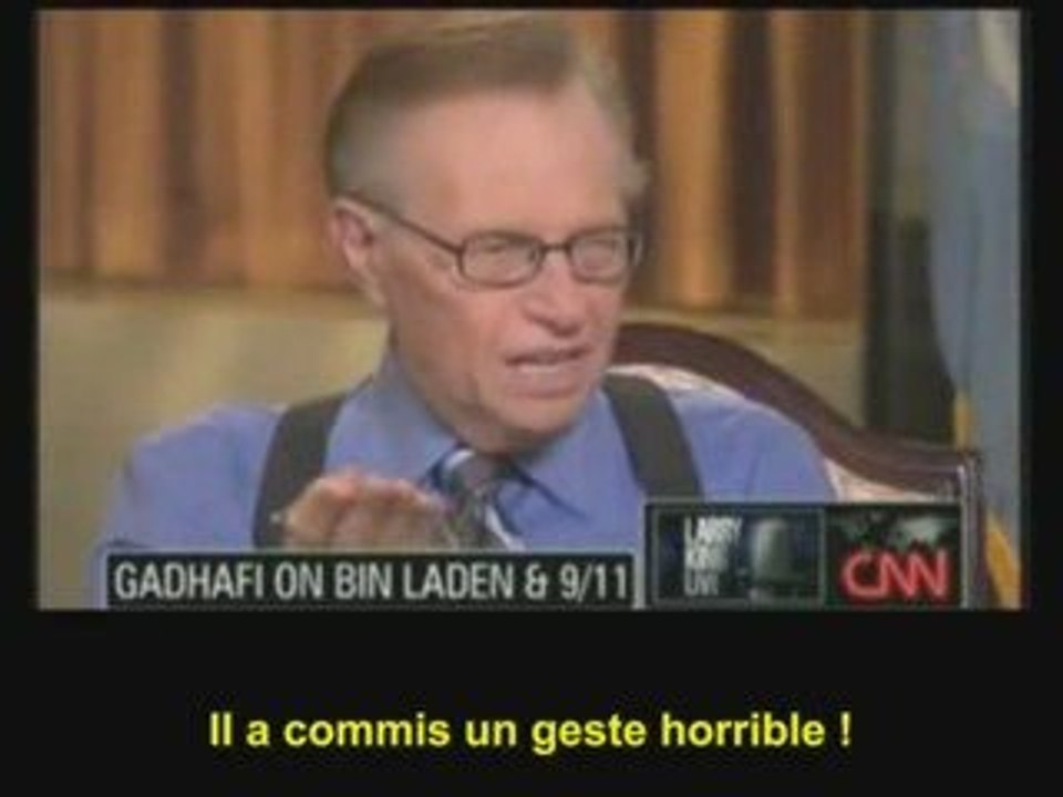 Kadhafi à propos du 11 septembre