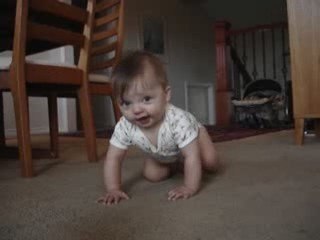 Elena crawling