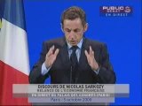 EVENEMENT,Discours de Nicolas Sarkozy