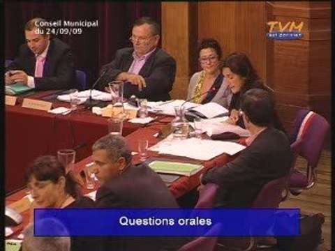 CONSEIL MUNICIPAL MONTREUIL (24/09/2009) - Questions orales