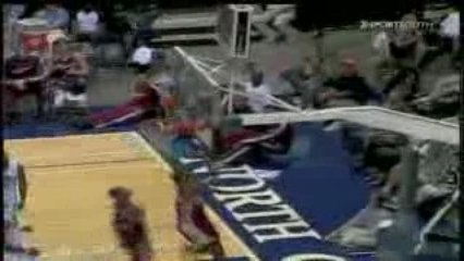 LeBron James who lays it in for two.