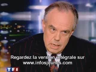 Pédophilie? Réponse de Frédéric Mitterrand au JT 20h TF1