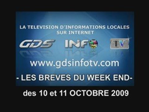 GDSINFOTV LES BREVES DES 10 ET 11 OCTOBRE 2009