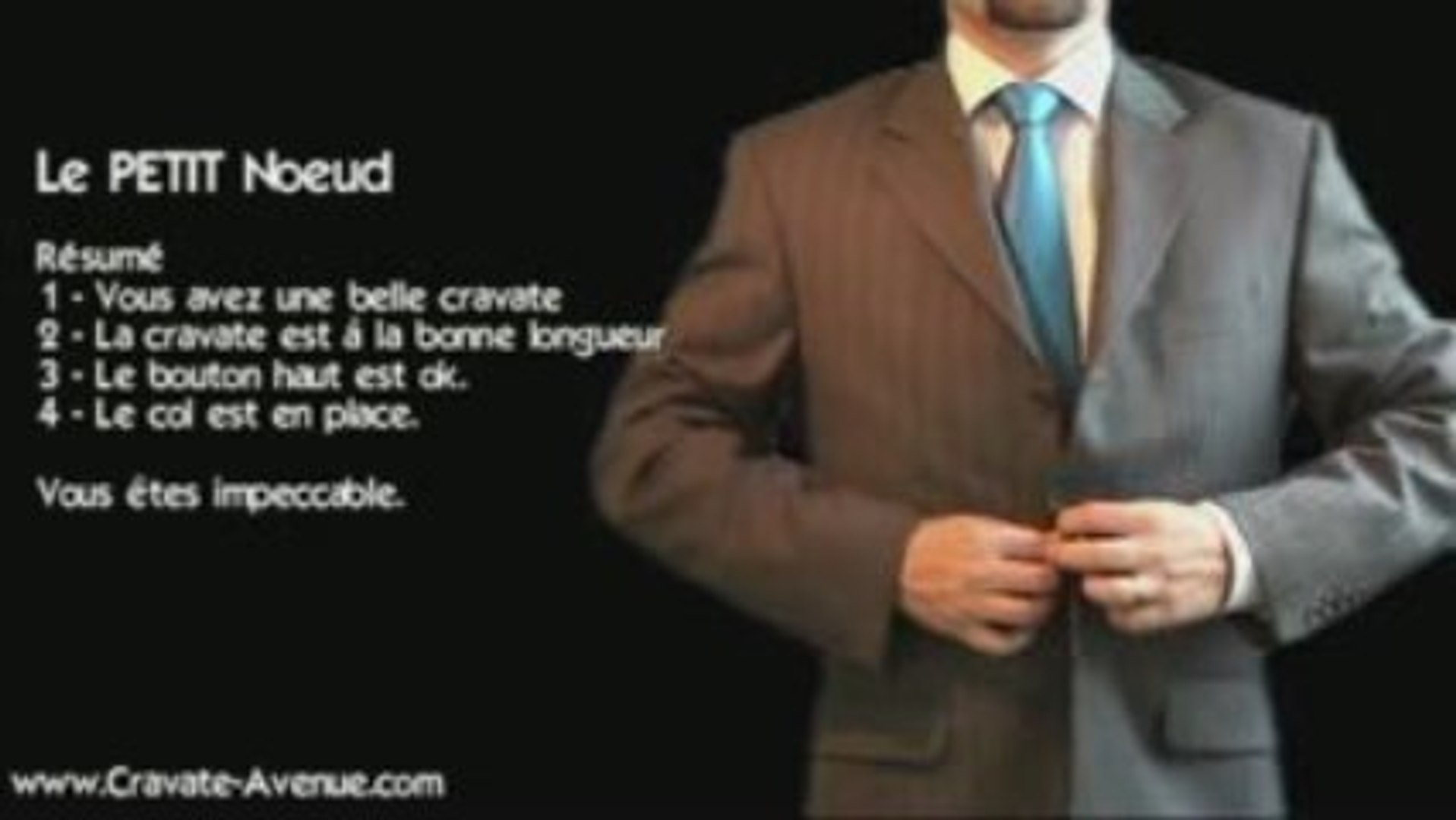 Le petit noeud de cravate - Faire un noeud de cravate - Vidéo Dailymotion