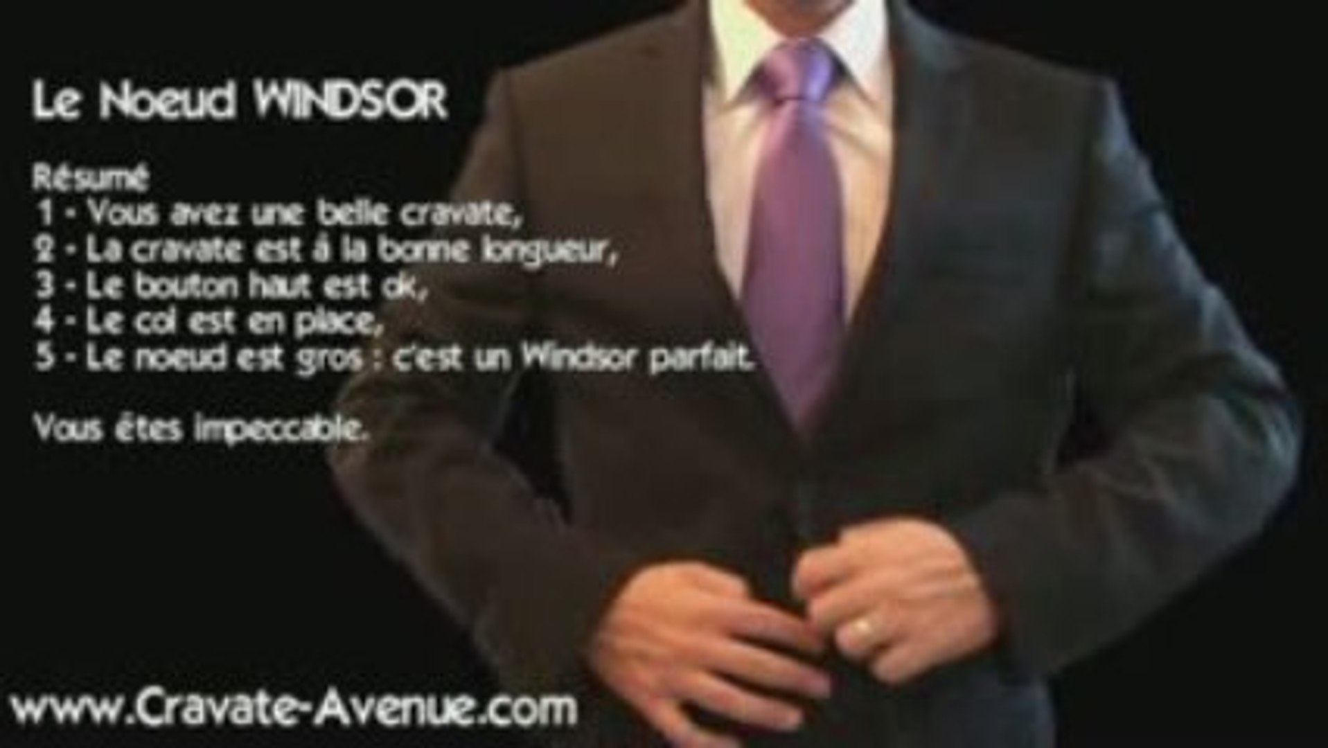 Le noeud de cravate Windsor - Faire un noeud de cravate - Vidéo Dailymotion